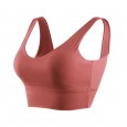 Summer new yoga sports bra sexy V-shaped beauty back shockproof belt chest pad without steel ring fitness underwear vest