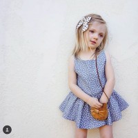 Girls summer new children's personality fashion covered girls dot print girl dress