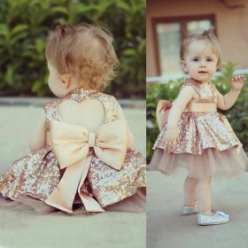 Children's clothing summer sleeveless sequin ball dress