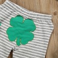 Baby autumn new product green long-sleeved triangle khaki female baby striped trousers children's two-piece suit