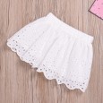 Children's skirt summer new children's suit flying sleeve cartoon T-shirt lace edge hollow skirt