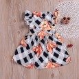 Children's skirt summer new product children's cartoon printed Mafei sleeve dress