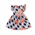 Children's skirt summer new product children's cartoon printed Mafei sleeve dress