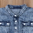 Spring and summer new products of children's one-piece suit denim jumpsuit