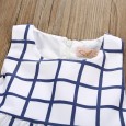 Children's skirt summer new product infant girl sleeveless plaid dress