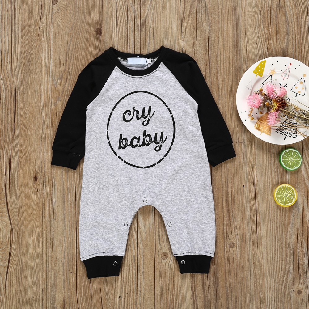 Autumn new baby long-sleeved jumpsuit newborn stitching romper romper
