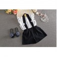 Girls New Summer Girls Sleeveless Striped Vest T-shirt Strap Shorts Girls Set