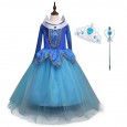 Children's wear girls dress cosplay princess frozen mesh gown