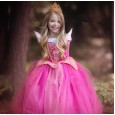 Children's wear girls dress cosplay princess frozen mesh gown
