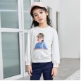 Children's clothing autumn new girl T-shirt long-sleeved round neck printed children's tops