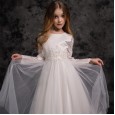 Children's clothing girl long-sleeved princess dress in the big boy performance piano flower girl mesh gown dress