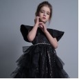 Children's clothing, bright silk princess dress, girl dress, middle school children's banquet, piano performance dress, dress