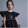 Children's clothing bright silk princess skirt girl layer cake dress