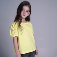 Children's five-point sleeve T-shirt girls' solid color shirts