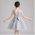 Children's clothing women's summer new children's dresses in the big children's mesh gauze skirt dress to host the performance