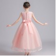 Children's dress skirt summer girl princess pettiskirt bow girl dress cotton