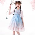 New girl summer dress cotton middle-aged boy Chinese style Han costume costume skirt mesh princess skirt