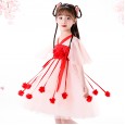 Children's clothing Hanfu dress national style costume girl skirt summer short-sleeved mesh skirt