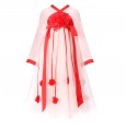 Children's clothing Hanfu dress national style costume girl skirt summer short-sleeved mesh skirt