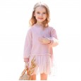 Spring new children's dress gauze princess dress lantern sleeve star moon girl sweater dress