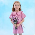 Summer new fresh and playful short-sleeved girl dress children's clothing letter printed POLOT shirt skirt