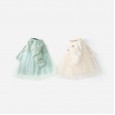 Spring new children's skirt princess skirt love beads embroidered spring and autumn sweater skirt mesh girl dress