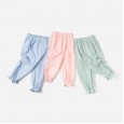 Spring and summer new long pants children's clothing girls foreign lantern pants wave point children's mosquito pants
