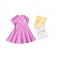 Summer new beaded mesh sports children's skirt children's clothing letter printed girls POLO dress