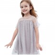 Summer new mesh gauze princess dress children's dress star moon sequin girl dress