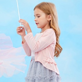 Summer new children's sunscreen clothing air-conditioned clothing children's clothing girls light knitted cardigan jacket