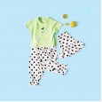 Summer new wave point children's suit children's clothing bright color cartoon three-piece girl suit