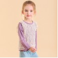 Spring new children's clothing children's long-sleeved T-shirt retro palace style girls lace bottoming shirt