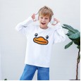 Little yellow duck children's clothing spring and autumn children's long-sleeved bottoming shirt boys and girls knitted round neck long T thin section