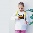 Little yellow duck children's clothing spring and autumn children's long-sleeved bottoming shirt boys and girls knitted round neck long T thin section