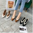 Spring new product small square head color matching temperament single shoes fashion wild commuter OL shallow mouth high heel women's shoes