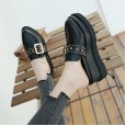 Semi-slipper women wear new spring and summer thick bottom Baotou without heel lazy wedge heel height increase muffin