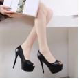Spring and autumn fashion fish mouth high heels thin heel shallow mouth dress OL wild women's shoes