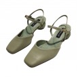 Spring fashion word buckle with square head wild classic round thick with square head professional OL single women's shoes