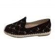 Fisherman shoes women's spring new wild straw single shoes women's flat loafers one pedal lazy shoes