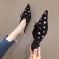 Baotou Muller shoes bowknot half slippers wear fashion tassel women's shoes new OL single shoes