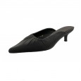 Summer fashion high-heeled folds four seasons Baotou wild shallow mouth OL lazy cool half slippers