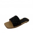 Rome summer diamond square head flat bottom rubber lazy beach open toe square head cool female soft half drag