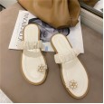 Summer new flat bottom student wild fairy style vacation clip toe beach shoes tide 05-10