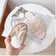 Rome summer beach flat lace pearl lazy wild OL tide female cool half slippers fairy