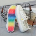 Spring and summer new women's shoes microfiber small daisies white shoes net shoes sports ladies casual shoes women