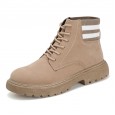 Martin boots men's autumn trend leather face short boots retro wild large size leather boots high top desert tooling shoes