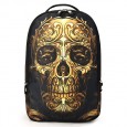 Men Women Outdoor Travel Skull Pattern Polyester Multifunctional Shoulders Bag Backpack - White 