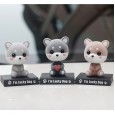 Flocking Shiba Inu shaking head doll car decoration mobile phone seat car interior creative creative cute car dog car jewelry