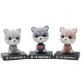 Flocking Shiba Inu shaking head doll car decoration mobile phone seat car interior creative creative cute car dog car jewelry