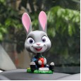 Cartoon rabbit fox shaking his head doll car decoration cute creative car doll car accessories